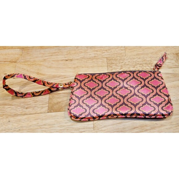 Victoria's Secret Angel Brown Faux Suede Tote Handbag Matching Pink Satin Pouch - Picture 12 of 13